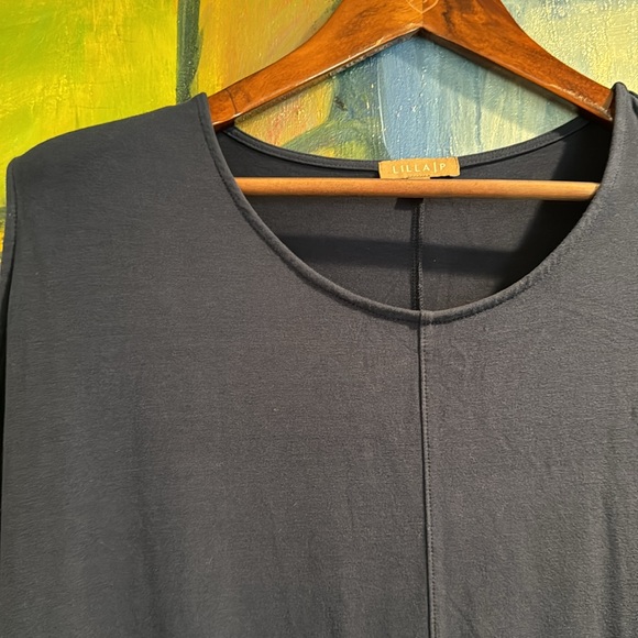 LILLA | P navy straight cut dress with middle seam size Large. NWOT - Picture 2 of 8